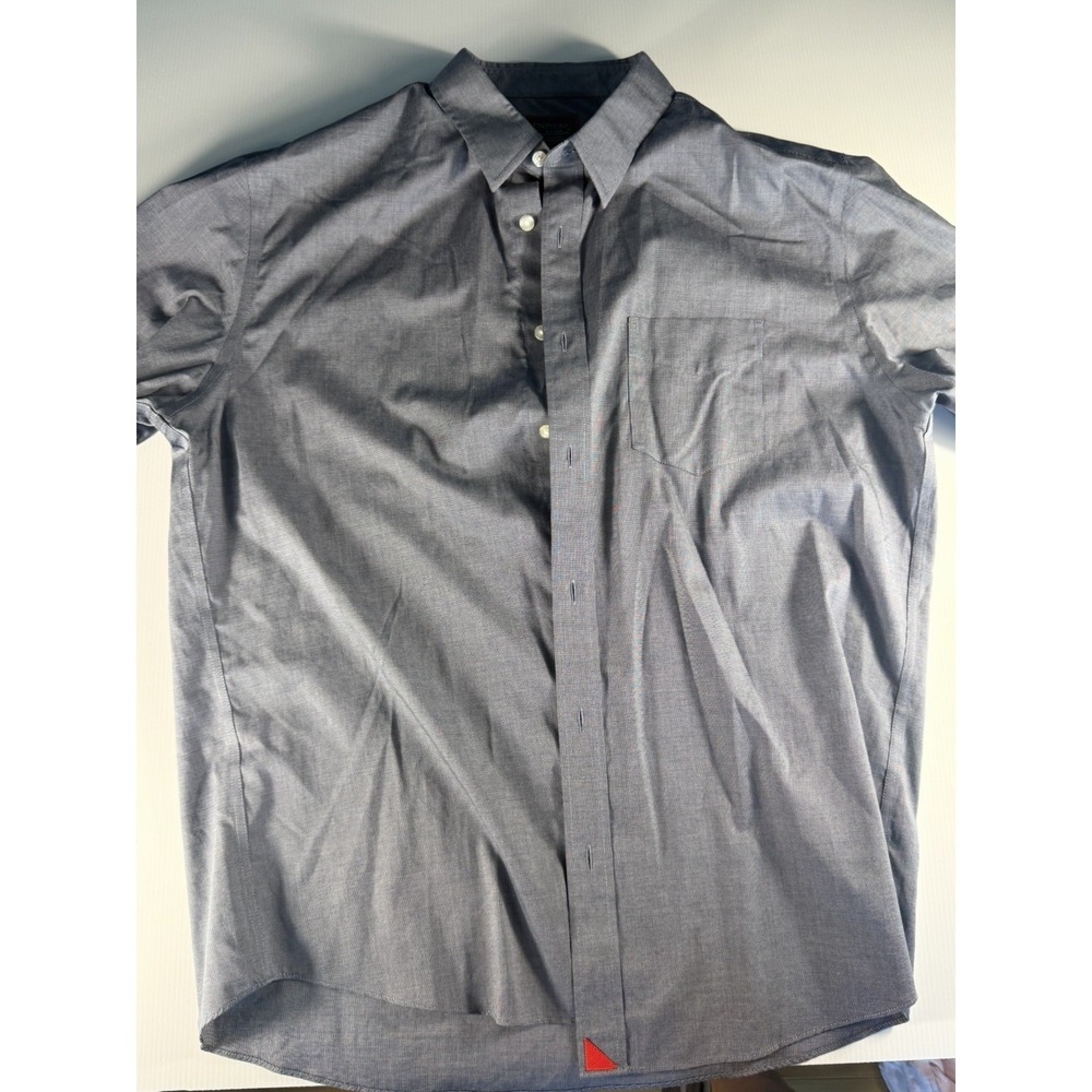 UNTUCKit Shirt Mens Xl Slim Fit  Solid Gray Button Front Long Sleeve